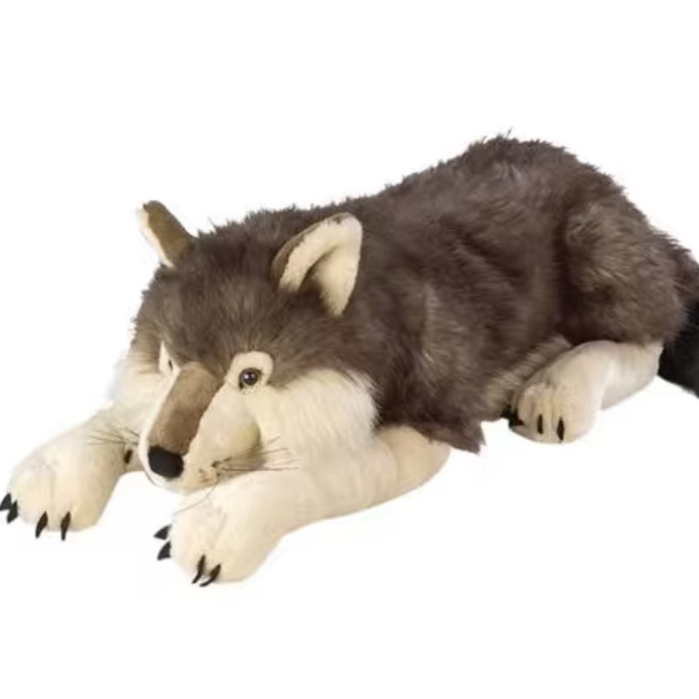 Jumbo wolf plush